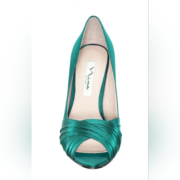 NWT Rhiyana Womens Oasis Satin Peep Toe High-Heel Classic Pump by Nina-11M - Picture 5 of 13